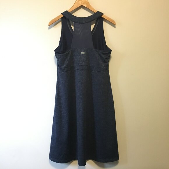 Mondetta Blue Chevron Racerback Workout Dress With Built in Bra - Picture 2 of 16